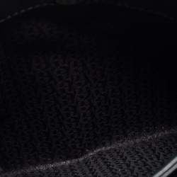 Aigner Black Embossed Leather Zip Satchel