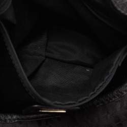 Pre Owned Aigner Black Signature Canvas and Leather Hobo