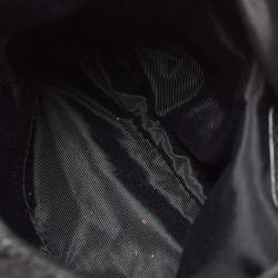 Pre Owned Aigner Black Signature Canvas and Leather Hobo