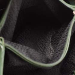 Pre Owned Aigner Dark Green Leather Bow Tote