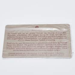 Pre Owned Aigner Black Leather Zip Continental Wallet