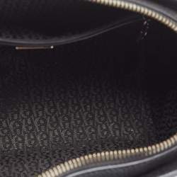 Pre Owned Aigner Burgundy/Black Leather Zip Satchel