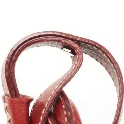 Aigner Red Leather Flap Shoulder Bag