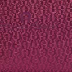 Pre Owned Aigner Magenta Jacquard Canvas Drawstring Satchel