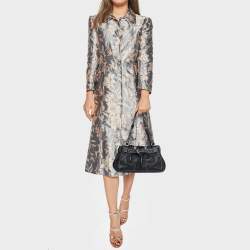 Pre Owned Aigner Black Leather Buckle Shoulder Bag