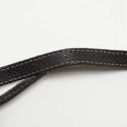 Pre Owned Aigner Black Leather Buckle Shoulder Bag