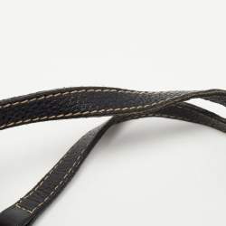 Pre Owned Aigner Black Leather Buckle Shoulder Bag