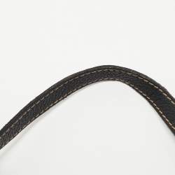 Pre Owned Aigner Black Leather Buckle Shoulder Bag