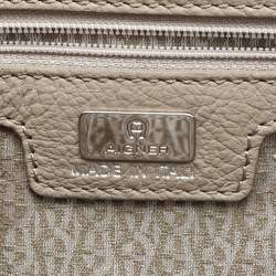 Pre Owned Aigner Beige Leather Large Cybill Tote