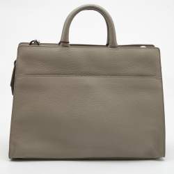 Pre Owned Aigner Beige Leather Large Cybill Tote