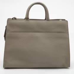 Pre Owned Aigner Beige Leather Large Cybill Tote