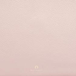 Pre Owned Aigner Light Pink Leather Wristlet Clutch 