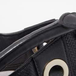 Pre Owned Aigner Black Leather Cavallina Hobo