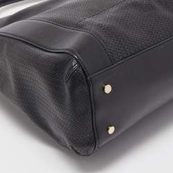 Pre Owned Aigner Black Leather Cavallina Hobo