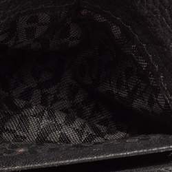 Pre Owned Aigner Black Leather Trifold Wallet