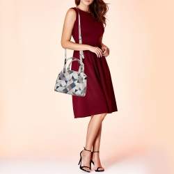 Aigner Multicolor Leather Zip Satchel