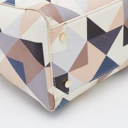Aigner Multicolor Leather Zip Satchel