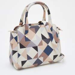 Aigner Multicolor Leather Zip Satchel
