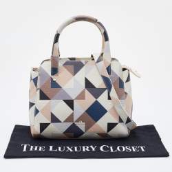 Aigner Multicolor Leather Zip Satchel