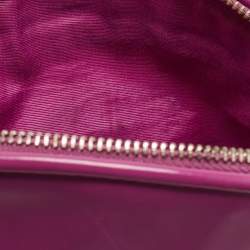 Aigner Magenta Monogram Coated Canvas and Leather Dome Crossbody Bag