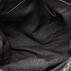 Pre Owned Aigner Grey/Black Signature Canvas and Leather Tote