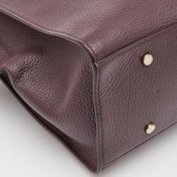 Pre Owned Aigner Burgundy Leather Chain Tote