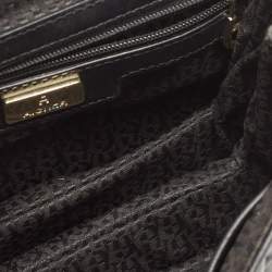 Pre Owned Aigner Black Quilted Leather Diadora Shoulder Bag