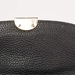 Pre Owned Aigner Black Embossed Leather Genoveva Crossbody Bag