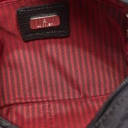 Pre Owned Aigner Black Signature Nylon Logo Belt Bag