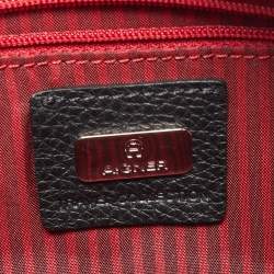 Pre Owned Aigner Black Signature Nylon Logo Belt Bag