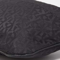 Pre Owned Aigner Black Signature Nylon Logo Belt Bag