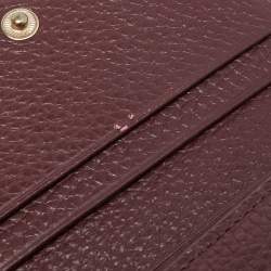 Pre Owned Aigner Burgundy Leather Carol Tote