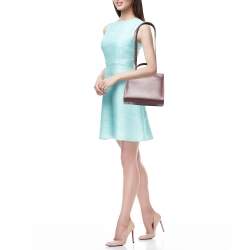 Pre Owned Aigner Burgundy Leather Carol Tote