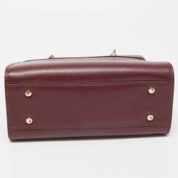 Pre Owned Aigner Burgundy Leather Carol Tote