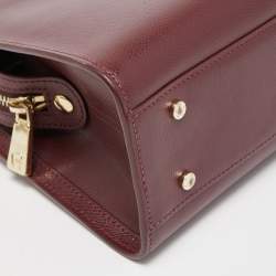 Pre Owned Aigner Burgundy Leather Carol Tote