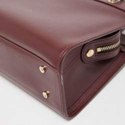 Pre Owned Aigner Burgundy Leather Carol Tote