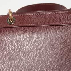 Pre Owned Aigner Burgundy Leather Carol Tote