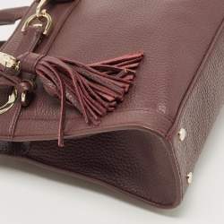 Pre Owned Aigner Burgundy Leather  Cavallina Tote