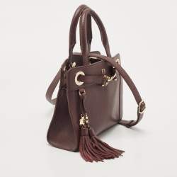 Pre Owned Aigner Burgundy Leather  Cavallina Tote