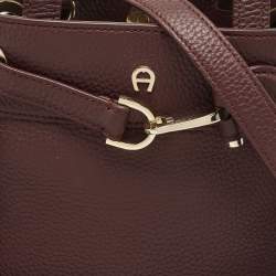 Pre Owned Aigner Burgundy Leather  Cavallina Tote