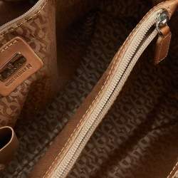 Aigner Beige/Tan Signature Canvas and Canvas Shoulder Bag