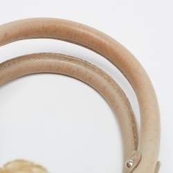 Pre Owned Aigner Beige Python Leather Satchel