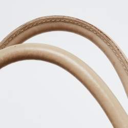 Pre Owned Aigner Beige Python Leather Satchel