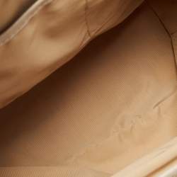 Pre Owned Aigner Beige Python Leather Satchel