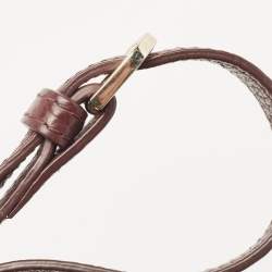 Pre Owned Aigner Burgundy/Black Leather Diadora Shoulder Bag 