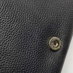 Pre Owned Aigner Burgundy/Black Leather Diadora Shoulder Bag 