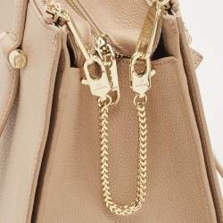 Pre Owned Aigner Beige Leather Lana City Tote 