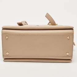 Pre Owned Aigner Beige Leather Lana City Tote 