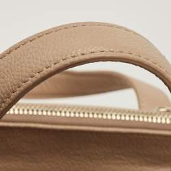 Pre Owned Aigner Beige Leather Lana City Tote 