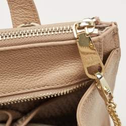 Pre Owned Aigner Beige Leather Lana City Tote 